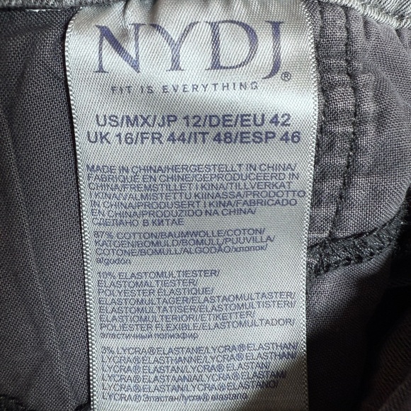 NYDJ Stella Ankle Tapered Lift Tuck Jeans Size 12 - Picture 16 of 16